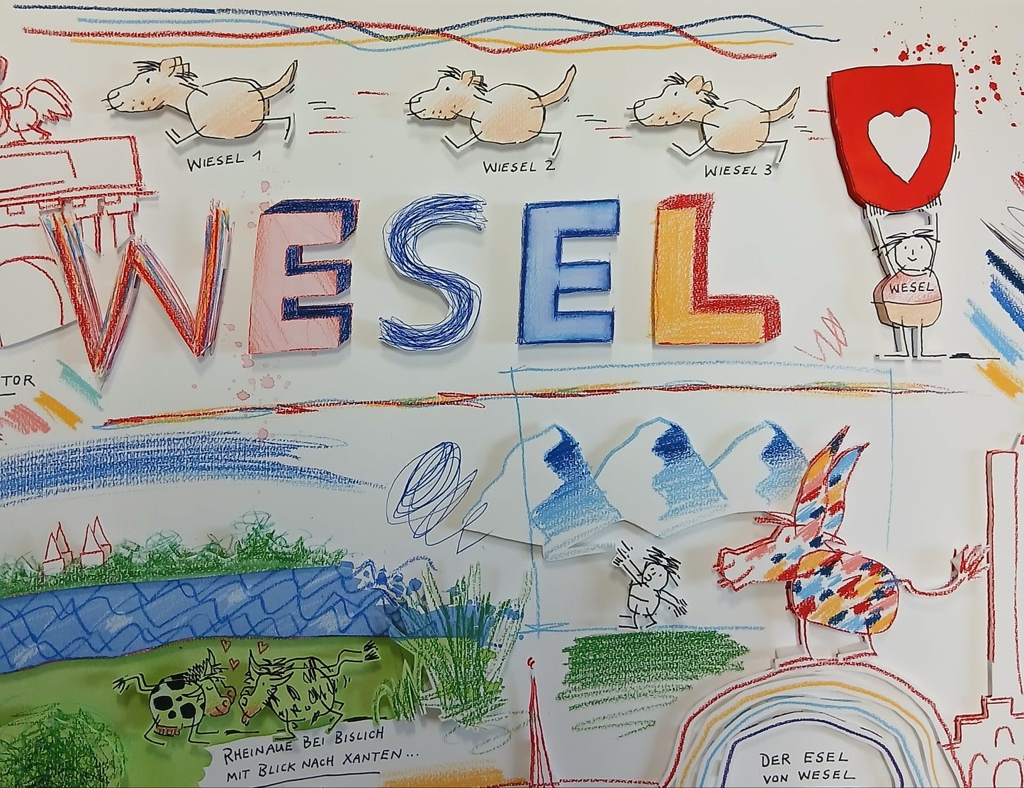 Schlote, Wilhelm - Wesel - Construction 3D - signé à la main