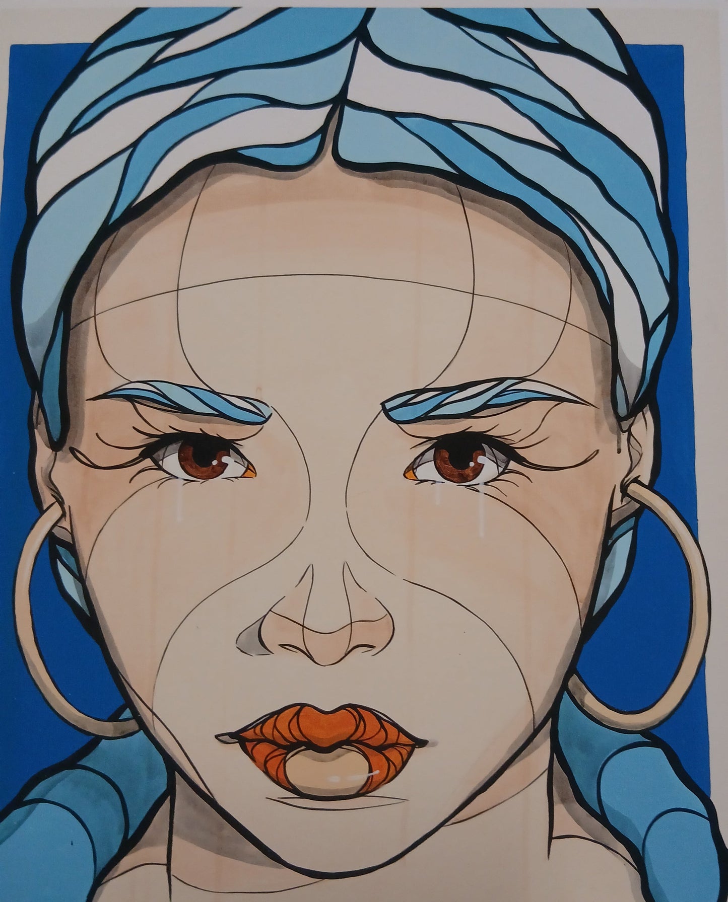 El Bocho - Hello in blue - Mini - Giclée - hand signed