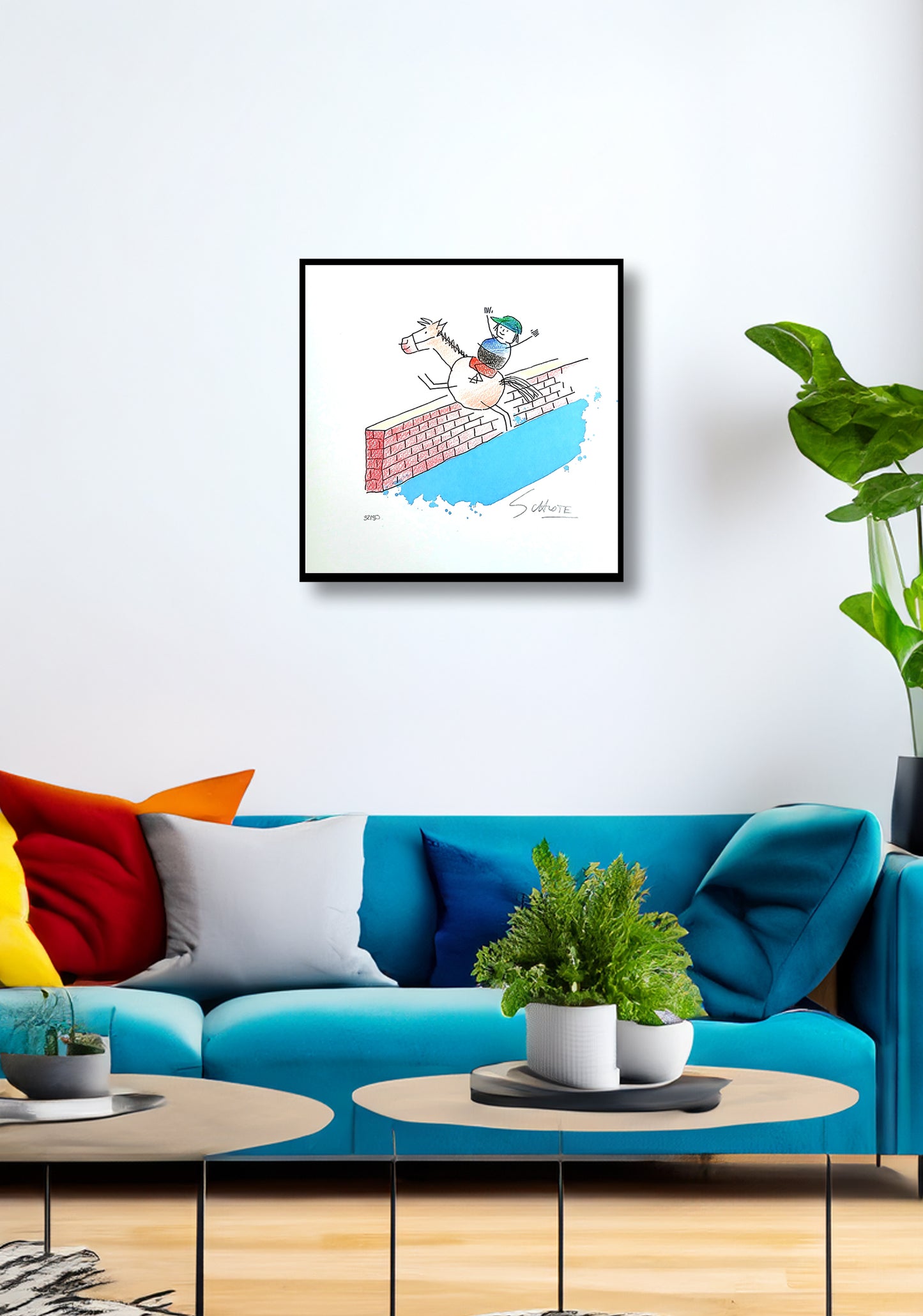 Schlote, Wilhelm - Über Stock und Stein - Giclee/Hahnemühle - handsigniert