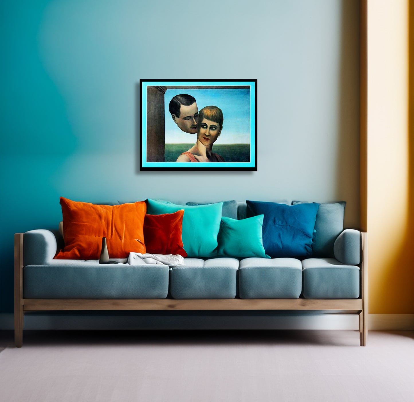 Magritte, René - Entre amour céleste et amour terrestre - Estampe