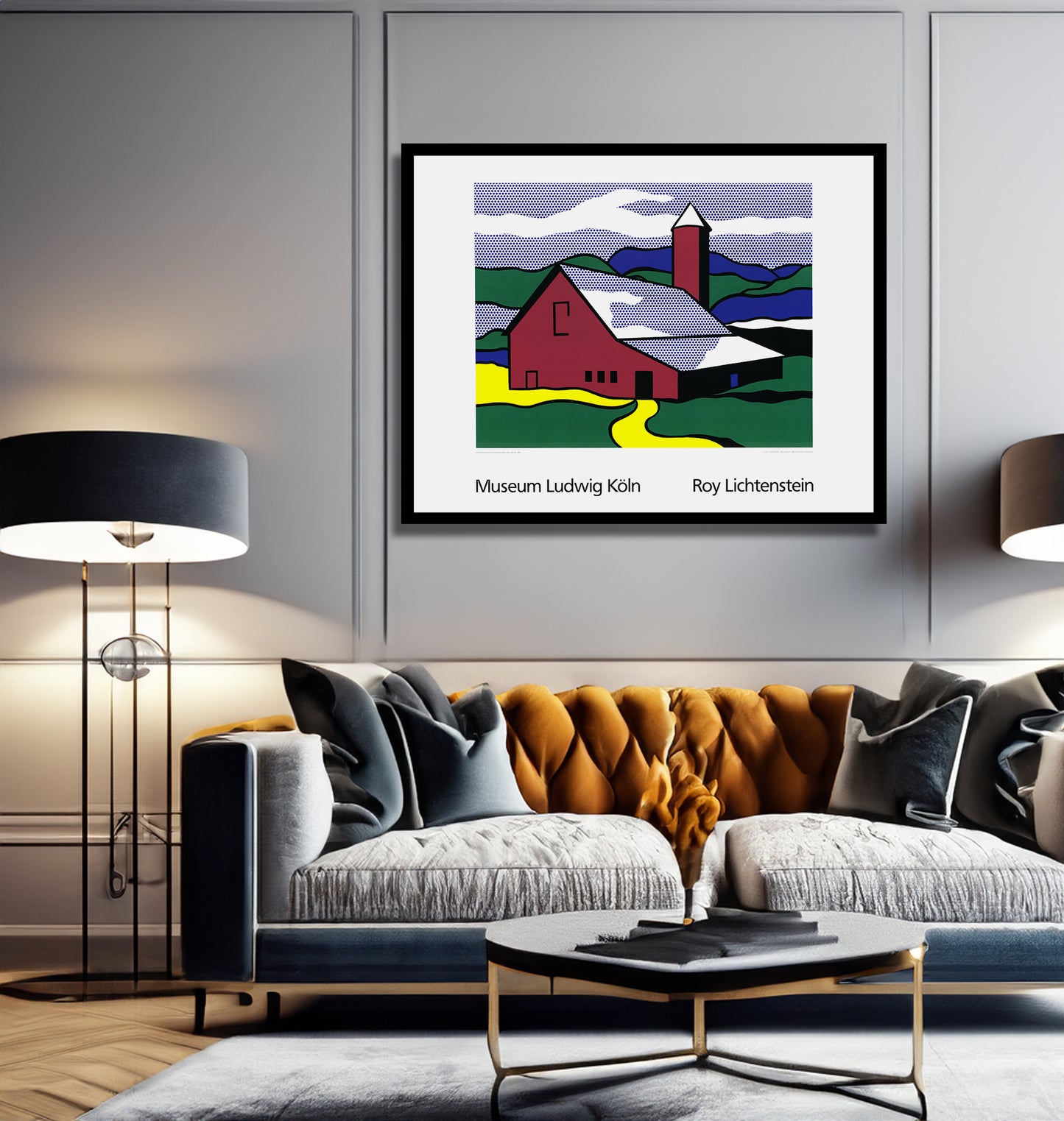 Lichtenstein, Roy - Red Barn II - Museum Ludwig - Siebdruck - 105x130 cm