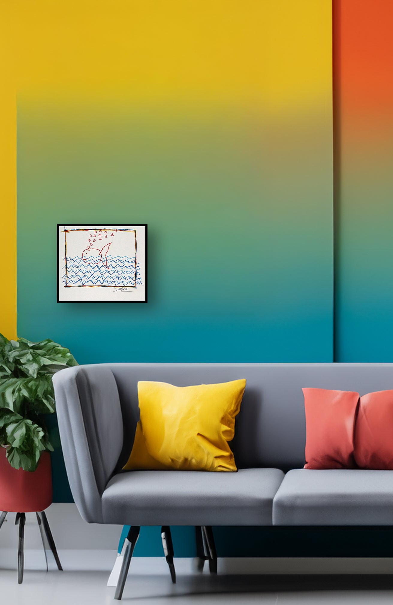 Schlote, Wilhelm - La Baleine, 2015 - Giclée - signé à la main