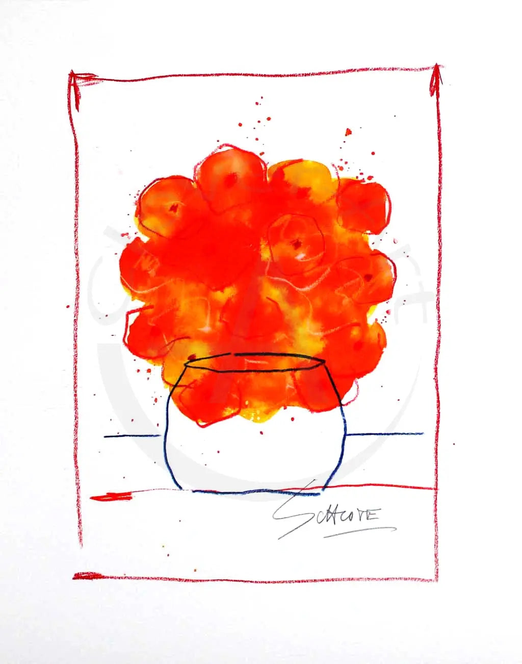 Schlote, Wilhelm - Bouquet de Printemps - Giclée - signé à la main