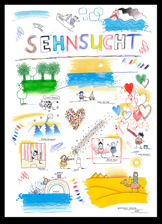 Schlote, Wilhelm - Sehnsucht - Giclee - handsigniert