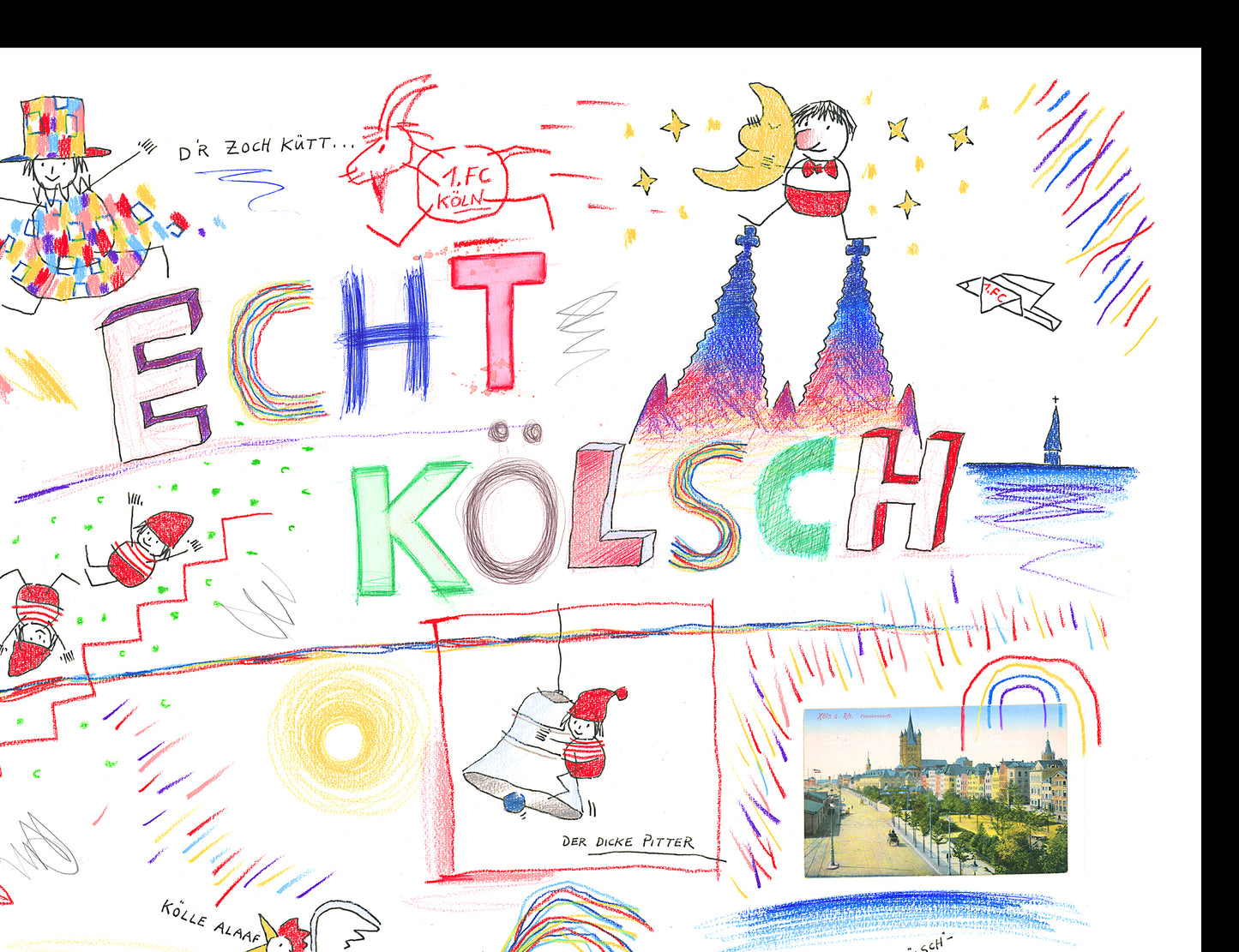 Schlote, Wilhelm - Echt Kölsch - Karneval - Giclee - handsigniert