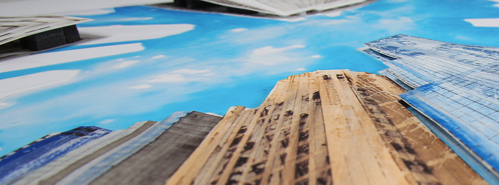 Salzmann, Gottfried - View of the Sky of New York-E.A. - 3D-Konstruktion - handsigniert