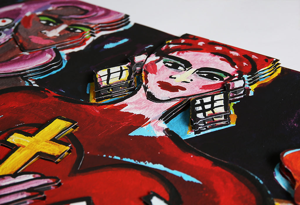 Bach, Elvira - Faith, Love, Hope! - 3D Construction / Hahnemühle