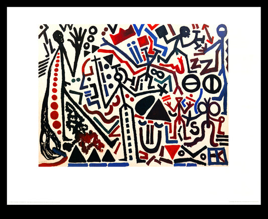 Penck, AR - De toekomst van de emigrant 2 - Kleur offset - 70x90 cm