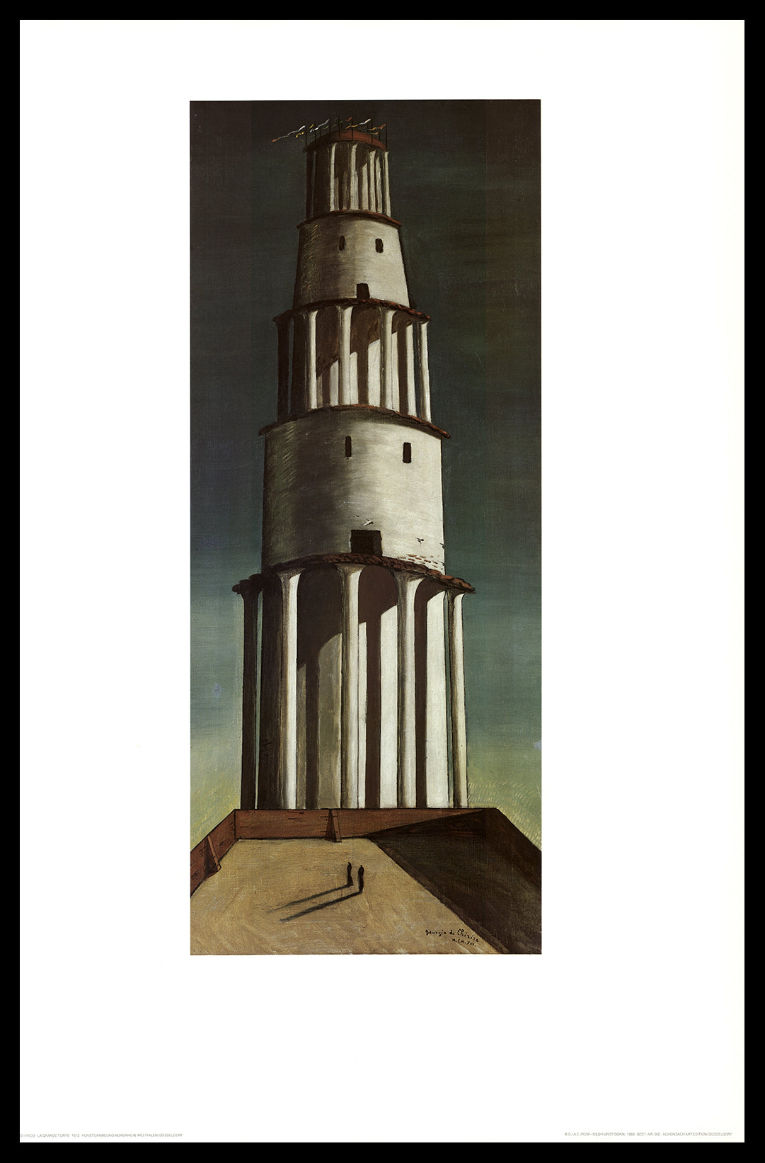 Chirico, Giorgio de - La grande torre - Kunstdruck nach Original von 1913