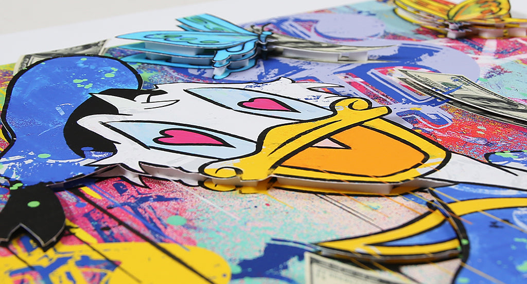 Allen, Ben - Donald Duck - 3D-constructie, 2022 - handgesigneerd elk