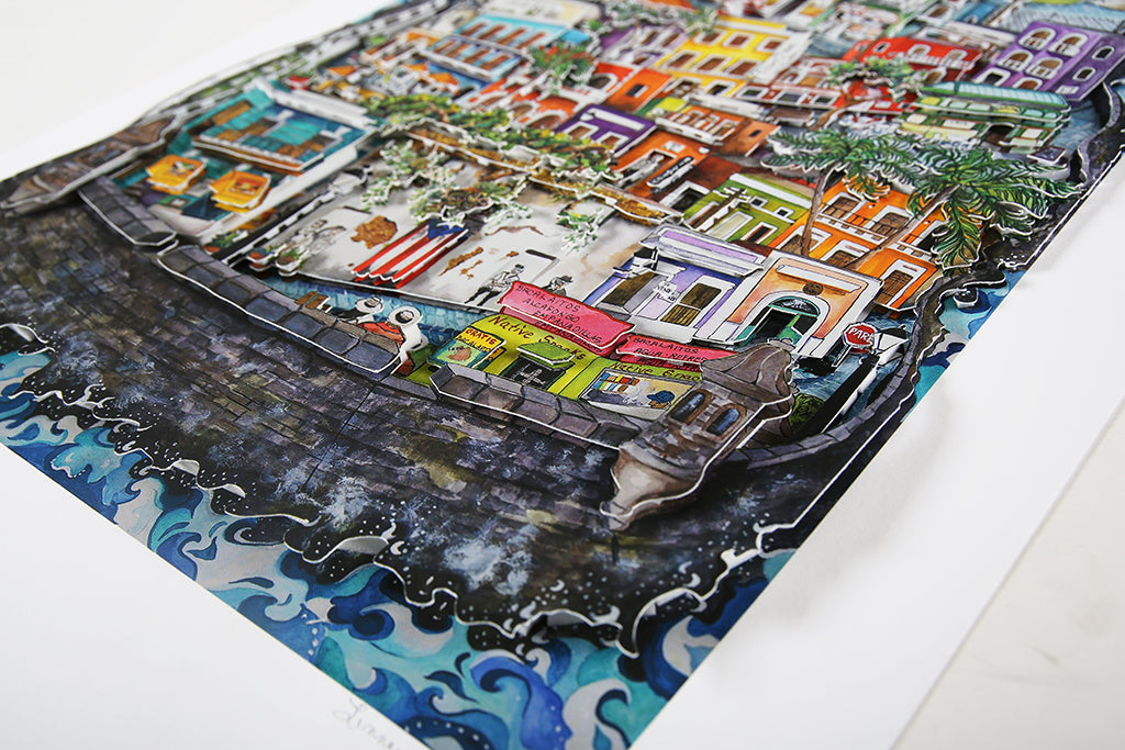 Pergola, Linnea - Old San Juan - Puerto Rico - handsigniert - Giclee Clever Art