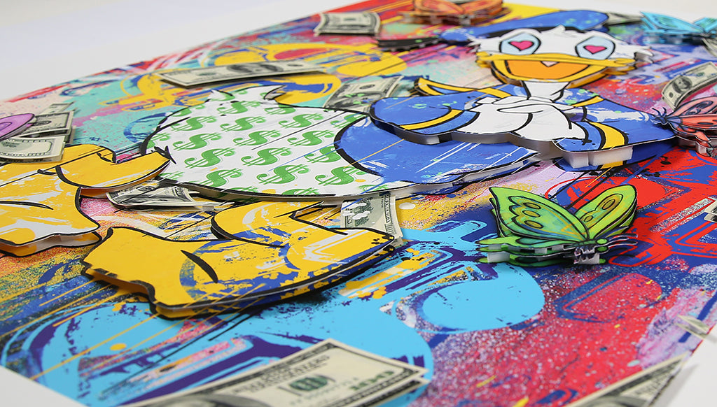 Allen, Ben - Donald Duck - 3D-constructie, 2022 - handgesigneerd elk