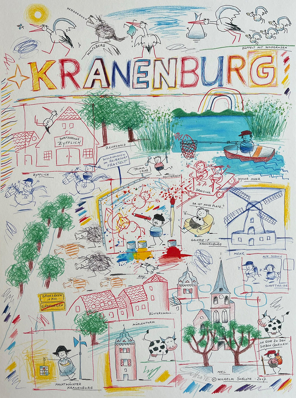 Schlote, Wilhelm - Kranenburg - handsigniert - Giclee