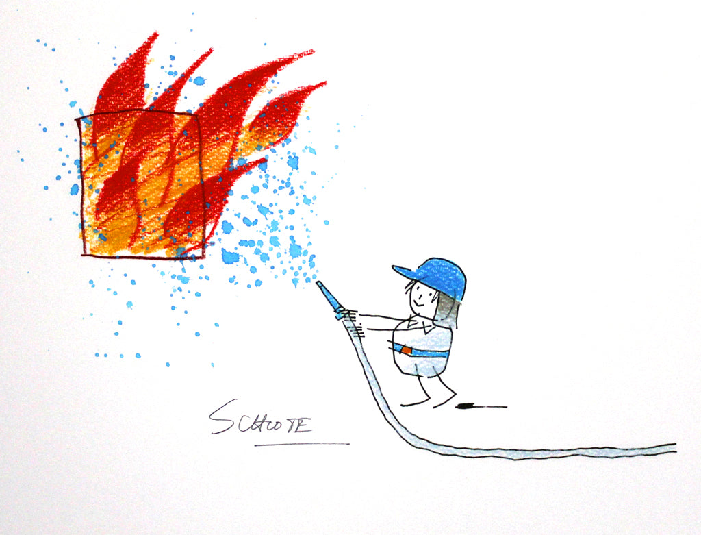 Schlote, Wilhelm - Feuerwehrmann - Giclee, 2015 - handsigniert