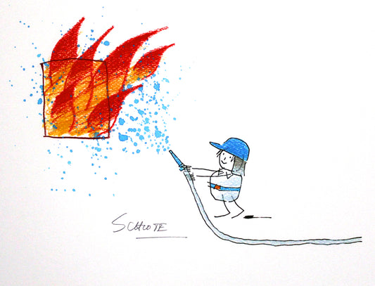 Schlote, Wilhelm - Firefighter - Giclee, 2015 - hand signed