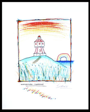 Schlote, Wilhelm - Wasserturm Langeoog - Giclee  - handsigniert