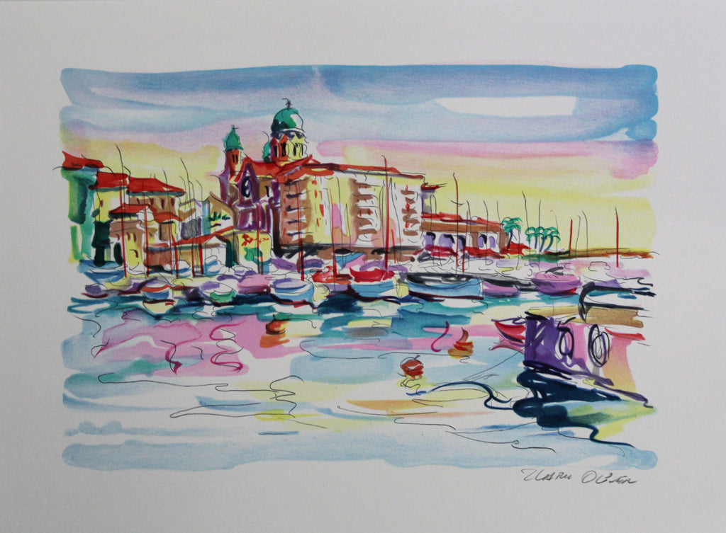 Oliver, Zladku - Sur le Havre - handsigniert - Farblithografie Clever Art