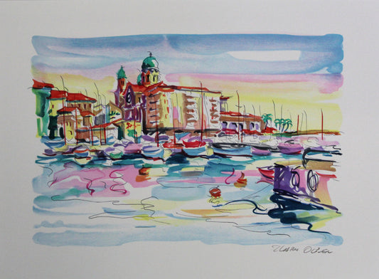 Oliver, Zladku - Sur le Havre - handsigniert - Farblithografie Clever Art