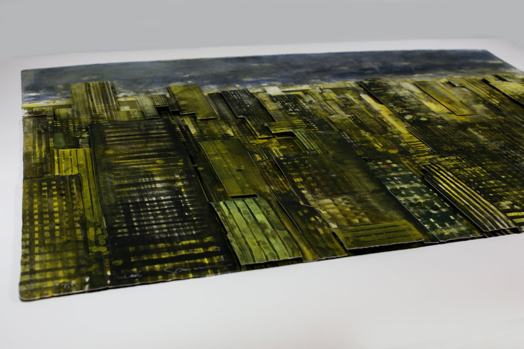 Salzmann, Gottfried - NY City - Construction 3D - Signé à la main