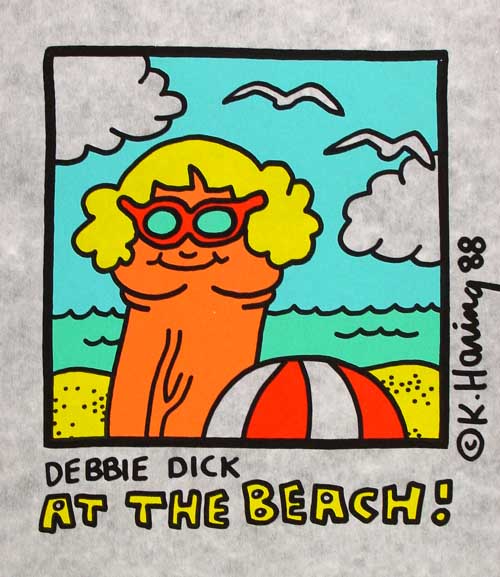 Haring, Keith - At the beach - seltene Vorlage für den Druck von T-Shirts! Clever Art