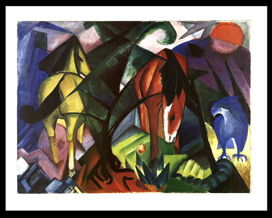 Marc, Franz - Paarden en adelaars - Kunstprint