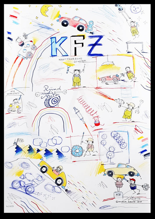 Schlote, Wilhelm - Kfz - Giclee/Hahnemühle - handsigniert