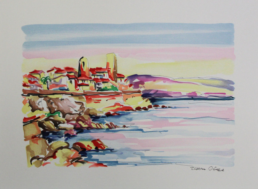 Oliver, Zladku - Antibes - handgesigneerd - kleurenlitho