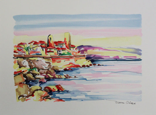 Oliver, Zladku - Antibes - handgesigneerd - kleurenlitho