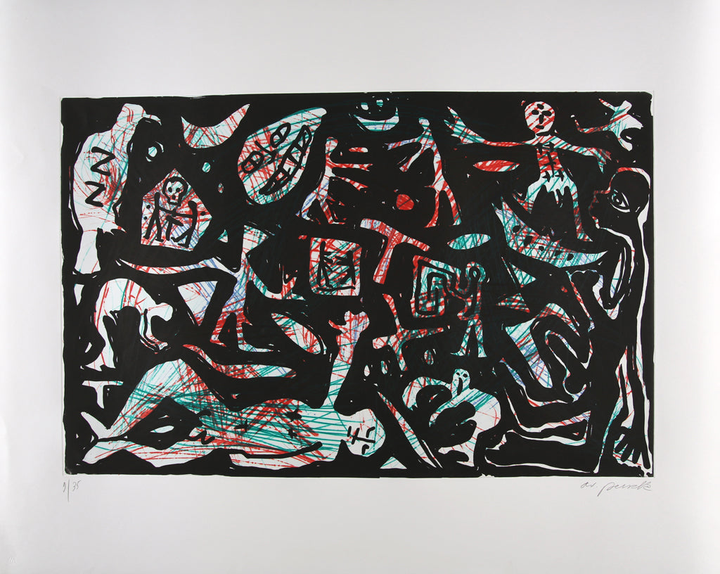 Penck, AR - Hole in the Wall, 1989 - Aquatint ets - handgesigneerd