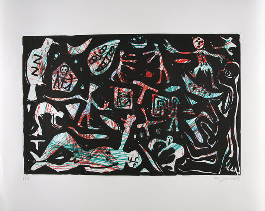 Penck, AR - Hole in the Wall, 1989 - Aquatint ets - handgesigneerd
