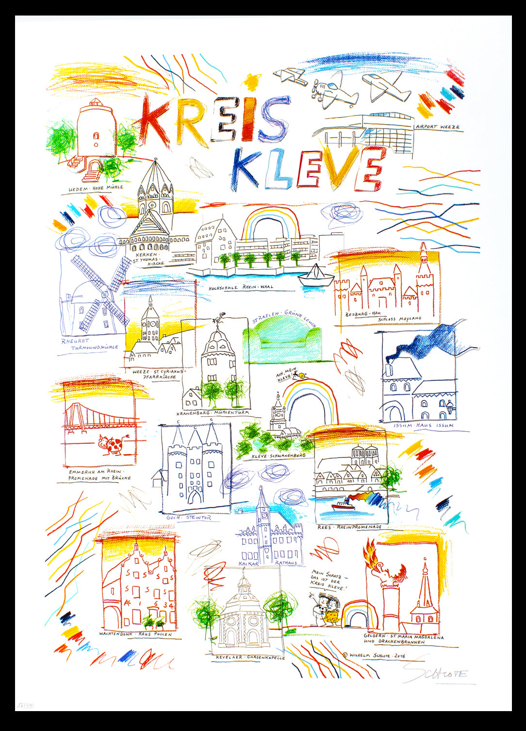 Schlote, Wilhelm - Kreis Kleve - Giclee/Hahnemühle - handsigniert