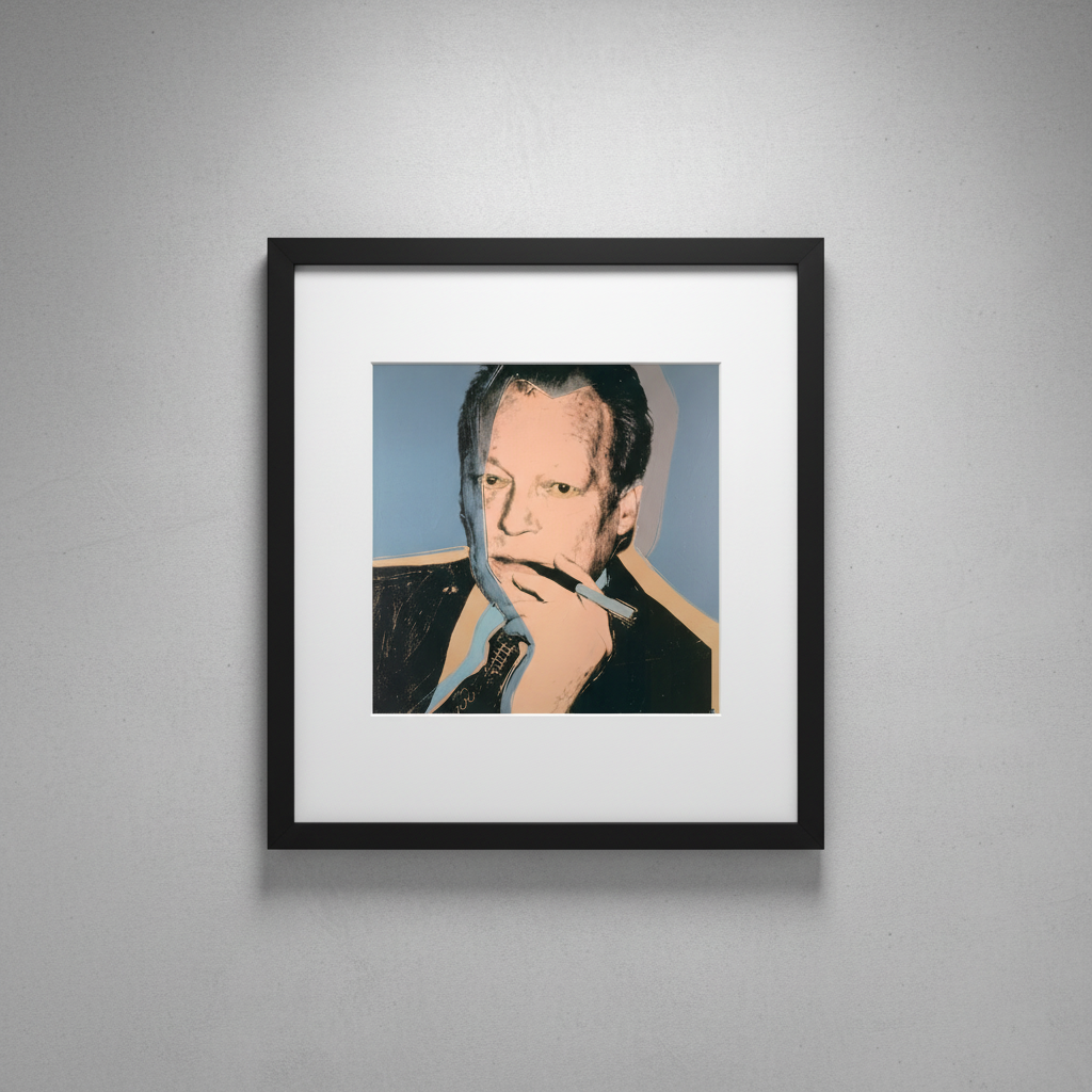 Warhol, Andy - Willy Brandt (fumant) - Tirage d'art - 70 x 70 cm