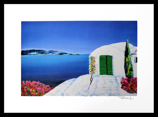 Fenech, Serge - La mer et la porte verte - Farblithografie - handsigniert