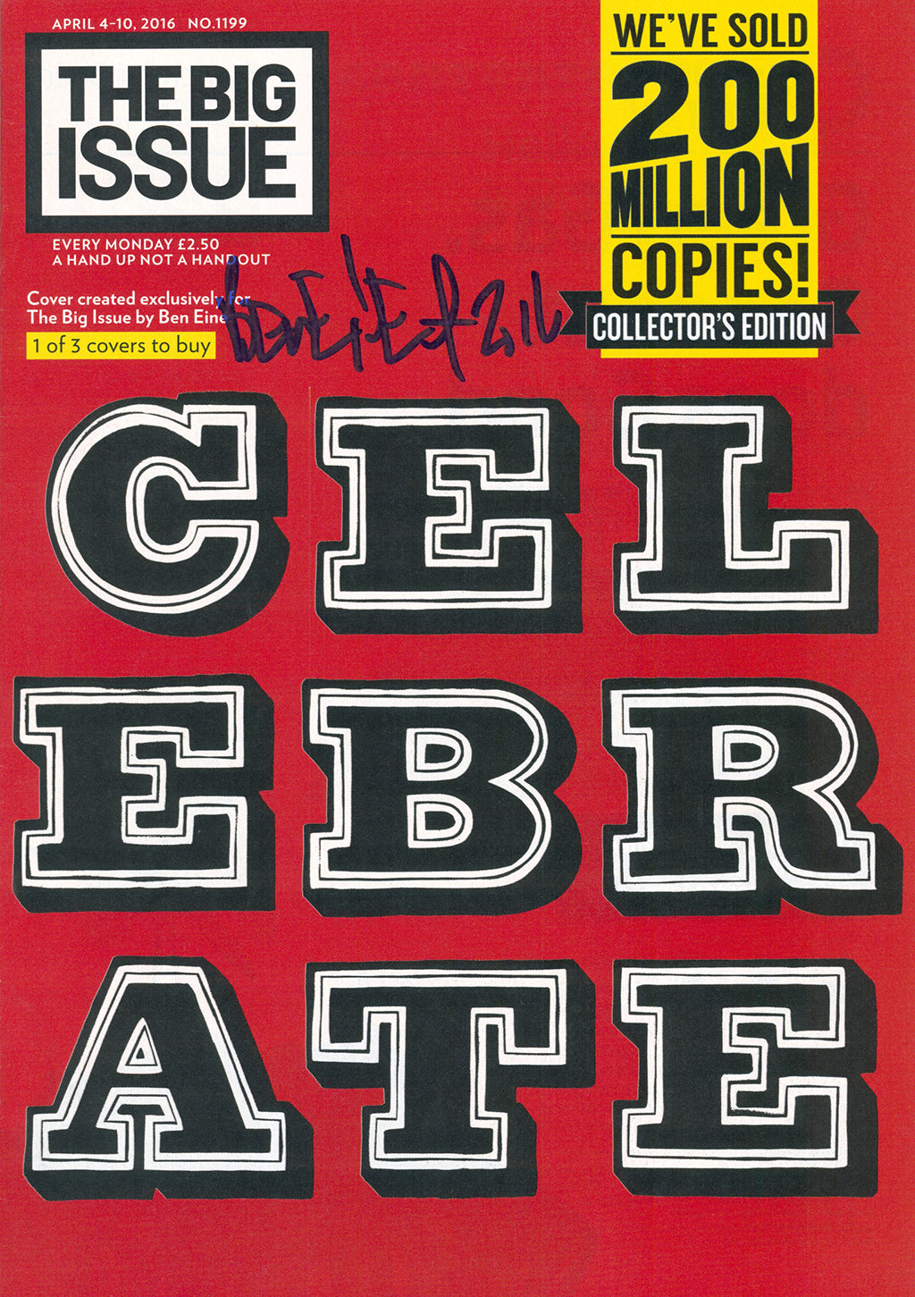 Eine, Ben - Set: Big Issue x Ben Eine Collector's Edition - hand signed - Magazine