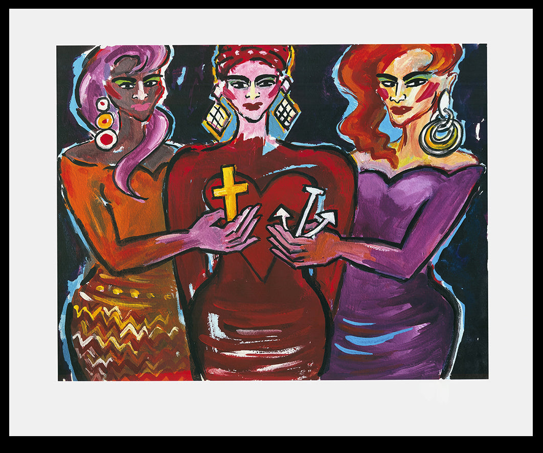 Bach, Elvira - Faith, Love, Hope! - 3D Construction / Hahnemühle