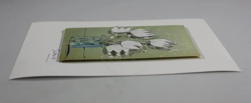 Schlote, Wilhelm - Weiße Tulpen II - 3D-Konstruktion - handsigniert Clever Art