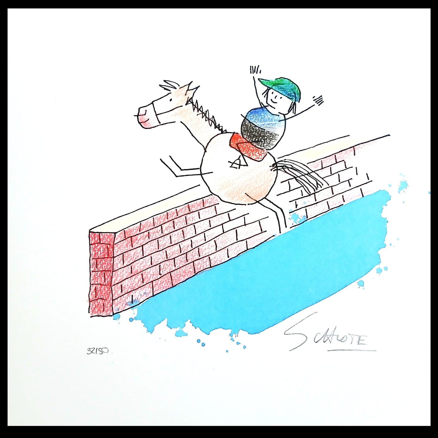 Schlote, Wilhelm - Par monts et par vaux - Giclée - signé à la main