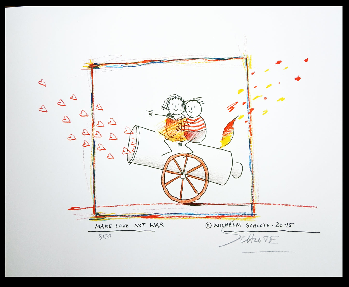 Schlote, Wilhelm - Make love not war - Giclée/Hahnemühle - handsigniert