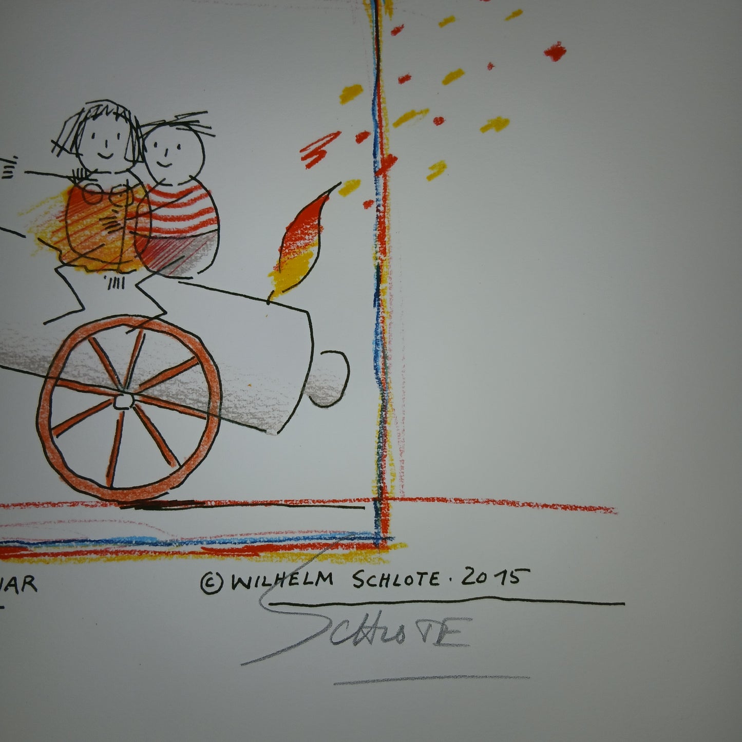 Schlote, Wilhelm - Faites l'amour, pas la guerre - Giclée - signé à la main