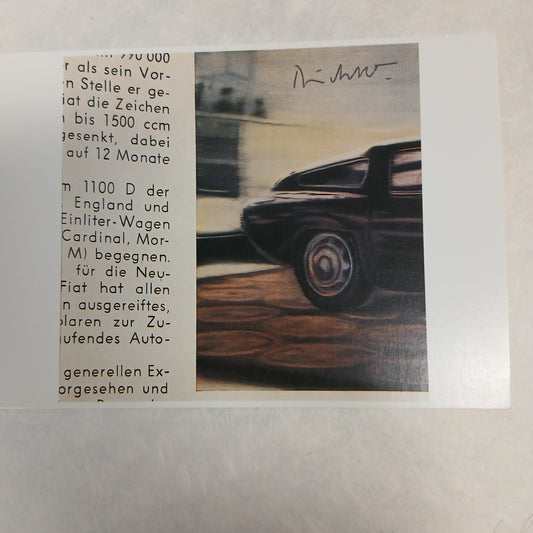 Richter, Gerhard - Alfa Romeo (mit Text) - Postkarte - handsigniert