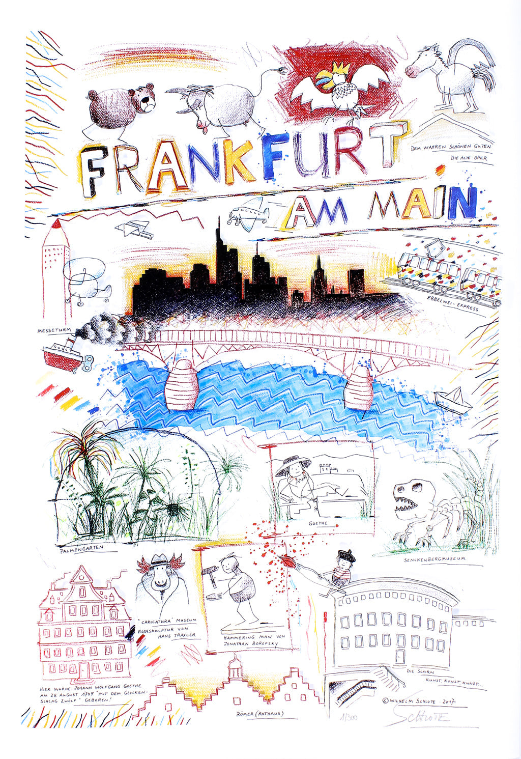 Schlote, Wilhelm - Frankfurt - Deluxe - 3D construction - hand signed and numbered