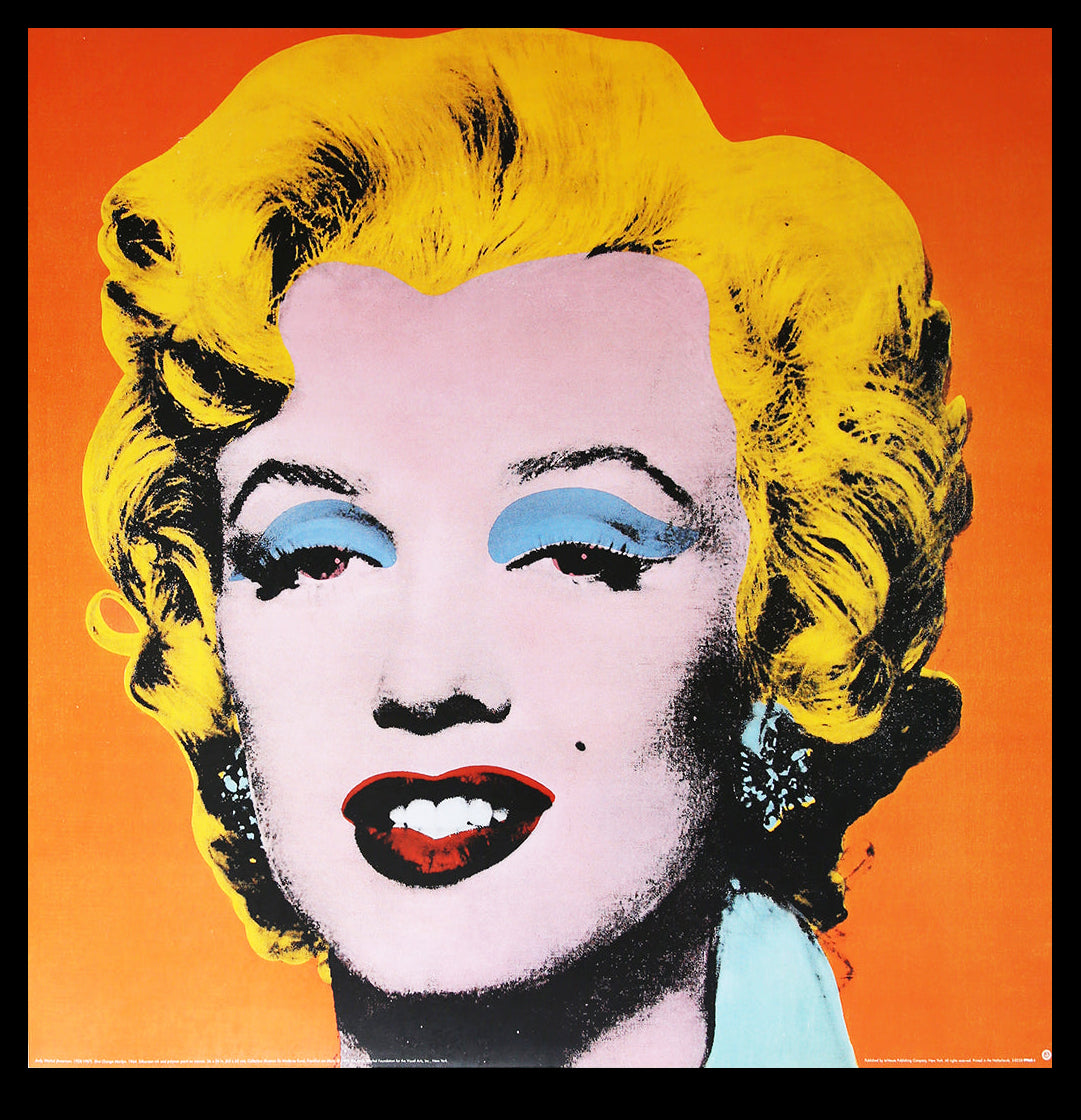 Warhol, Andy - Marilyn - oranje - kunstdruk - 65 x 65 cm