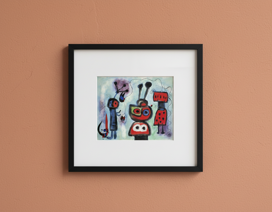 Miró, Joan - L´ Oiseau au regard calme les ailes en flammes - tirage d'art