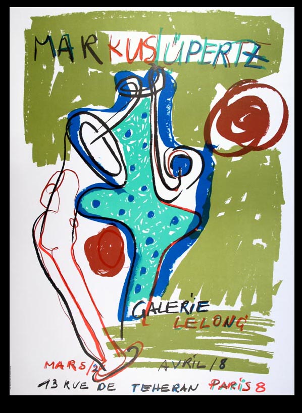 Lüpertz, Markus - Composition - Exhibition at Galerie Lelong - Color offset lithography