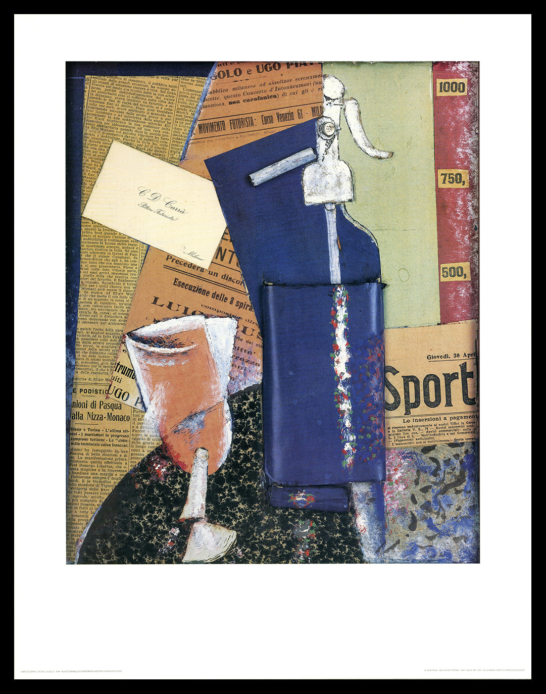 Carrà, Carlo - Sifone Di Seltz - Kunstdruck nach Original von 1914