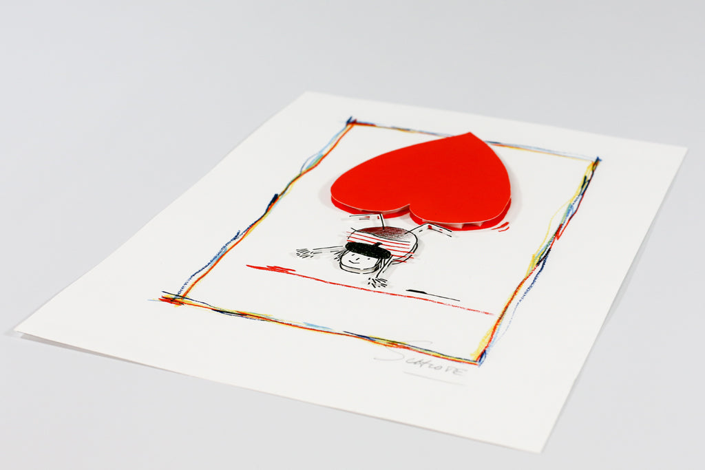 Schlote, Wilhelm - Rouge et noir - 3D-Konstruktion - handsigniert Clever Art