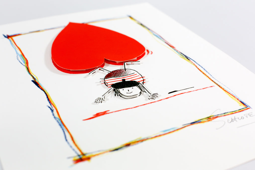 Schlote, Wilhelm - Rouge et noir - 3D-Konstruktion - handsigniert Clever Art