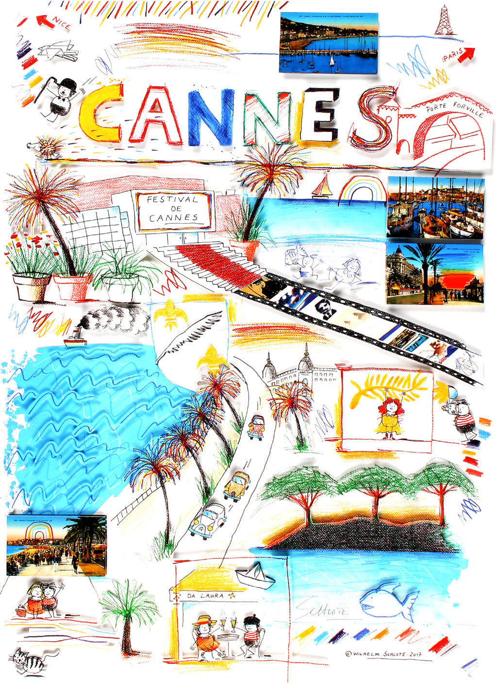 Schlote, Wilhelm - Cannes - Construction 3D - signé à la main