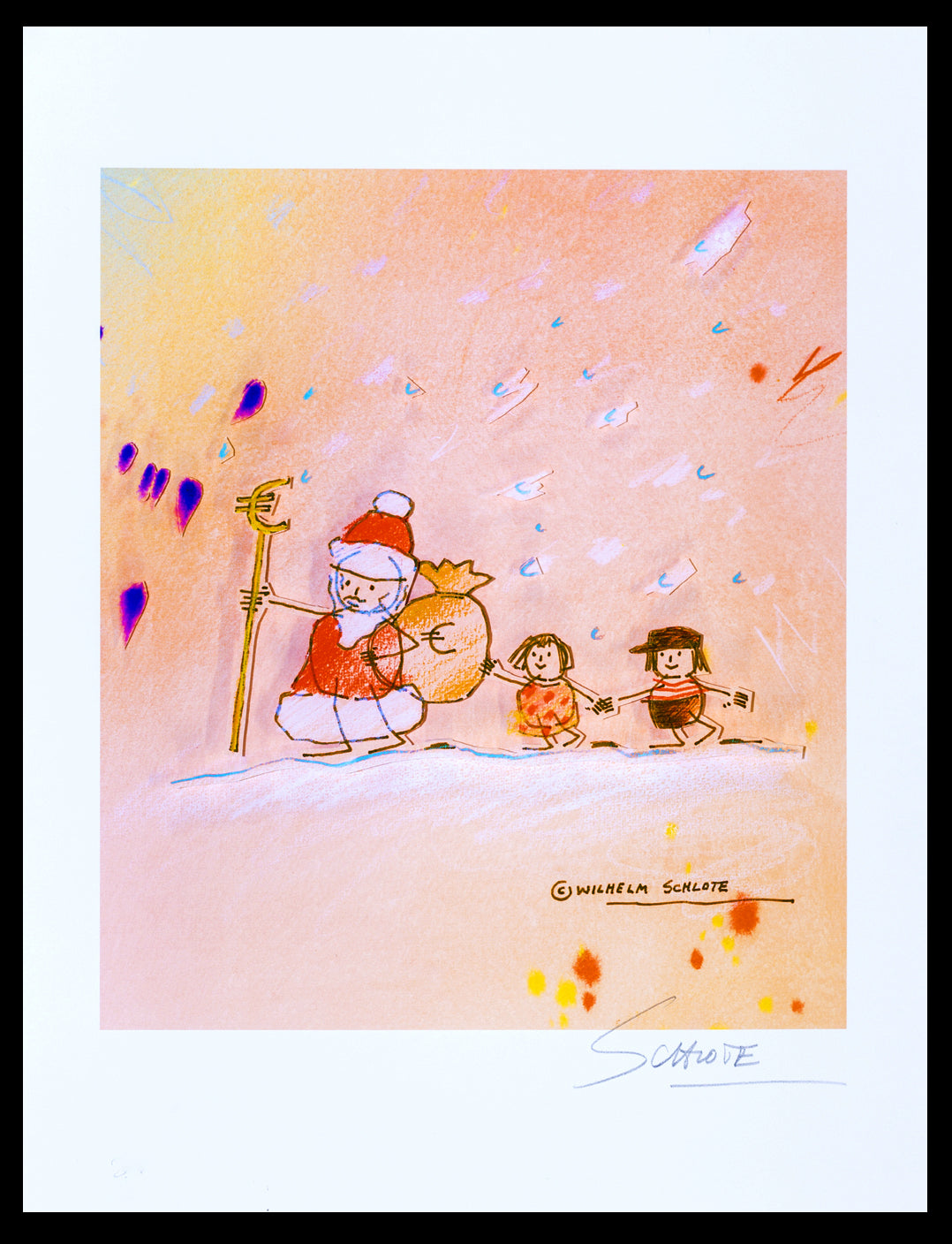 Schlote, Wilhelm - WEIHNACHTsgeld - Giclée/Hahnemühle - handsigniert