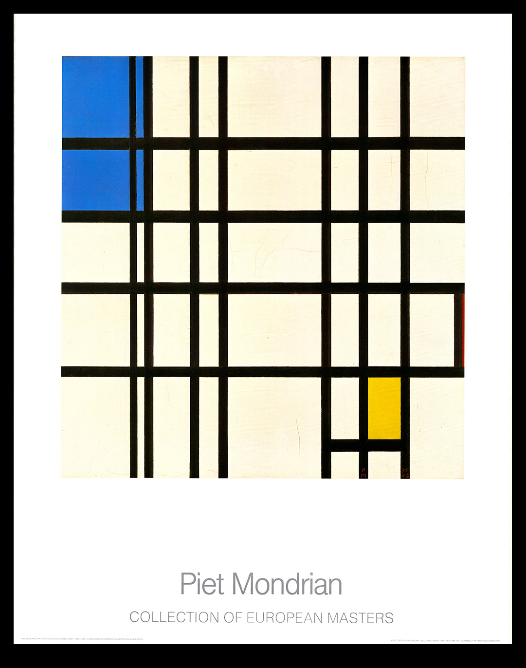 Mondriaan, Piet - Ritme van zwarte lijnen - Collectie van Europese meesters